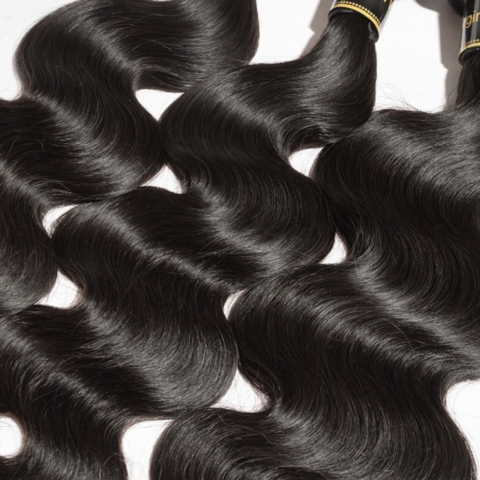 Virgin Brazilian Hair #1B Body Wave Black 14 Inch (100g) Virgin Brazilian Hair #1B Body Wave Black 14 Inch (100g)