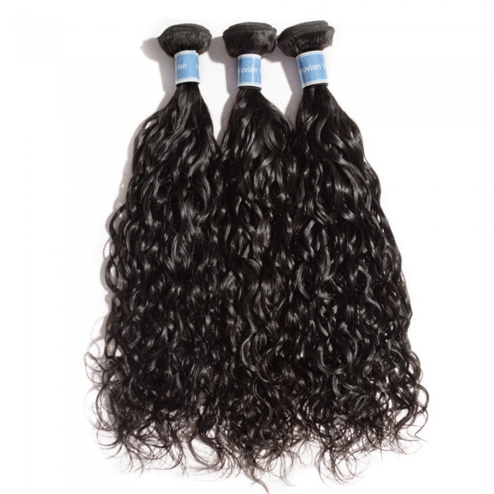 Virgin Peruvian Hair #1B Natural Wavy Black 10 Inch (100g) Virgin Peruvian Hair #1B Natural Wavy Black 10 Inch (100g)