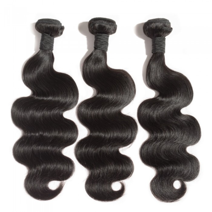 Virgin Indian Hair #1B Body Wavy Black 10 Inch (100g) Virgin Indian Hair #1B Body Wavy Black 10 Inch (100g)